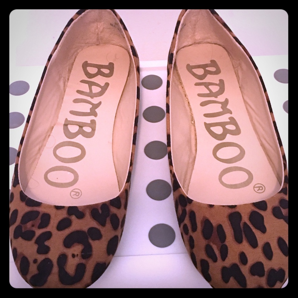 Leopard print flats